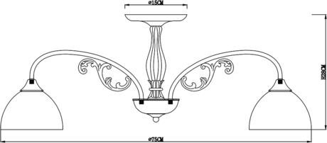 Люстра Arte Lamp  A3037PL-8AB SPICA