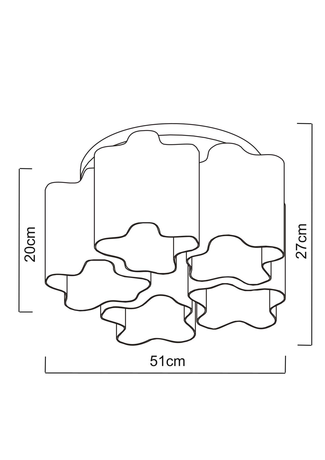 Люстра Arte Lamp  A3459PL-5AB SERENATA