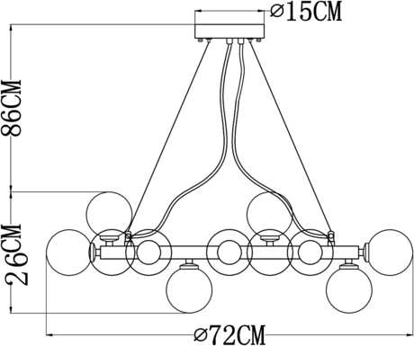 Люстра Arte Lamp  A3988SP-25AB BOLLA-PICCOLO