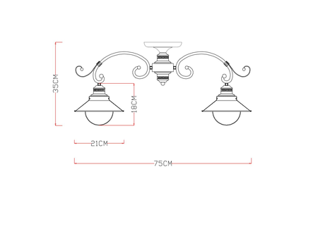 Люстра Arte Lamp  A4577PL-5CK GRAZIOSO