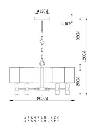 Люстра Arte Lamp  A5896LM-6CC NORTH