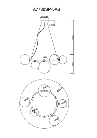 Люстра Arte Lamp  A7780SP-5AB ALBUS