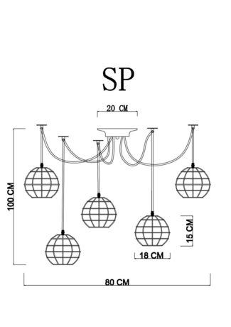 Люстра Arte Lamp  A1110SP-5WH SPIDER