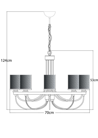 Люстра Arte Lamp  A2995LM-8CC OMBRA