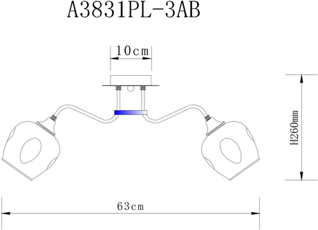 Люстра Arte Lamp  A3831PL-3AB MONICA