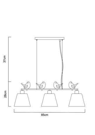 Люстра Arte Lamp  A4289SP-3WH PASSERO