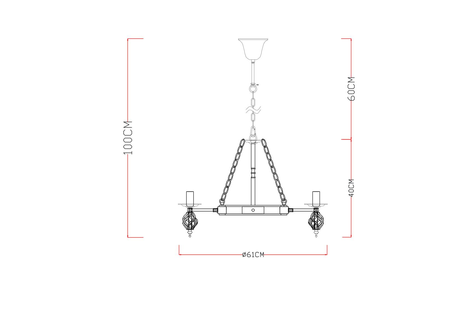 Люстра Arte Lamp  A4550LM-8CK CARTWHEEL