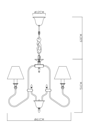 Люстра Arte Lamp  A6086LM-5PB AGIO