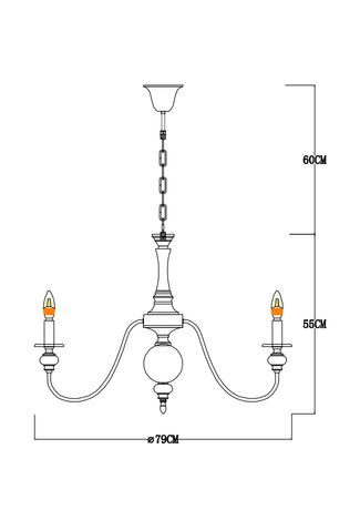 Люстра Arte Lamp  A6097LM-8PB PASSONI