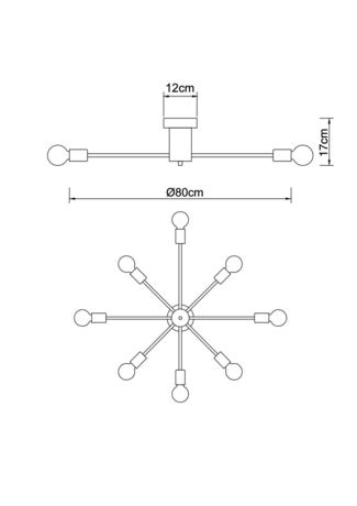 Люстра Arte Lamp  A6702PL-8WH ALASTOR