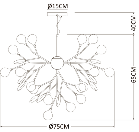 Люстра Arte Lamp  CANDY A7274SP-36GO