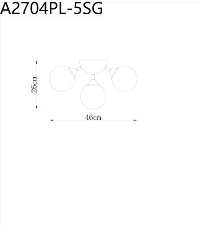 Люстра Arte Lamp  FOBOS A2704PL-5SG