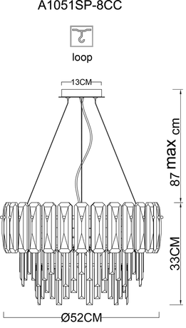 Люстра Arte Lamp  NICOLETTA  A1051SP-8CC