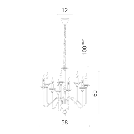 Люстра Divinare  ATLANTA 1021/02 LM-9 