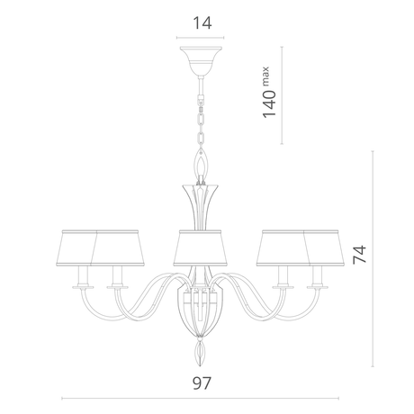 Люстра Divinare  FLORENCE 6819/19 SP-8 