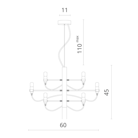 Люстра Divinare  MOLTO 8030/02 LM-18 