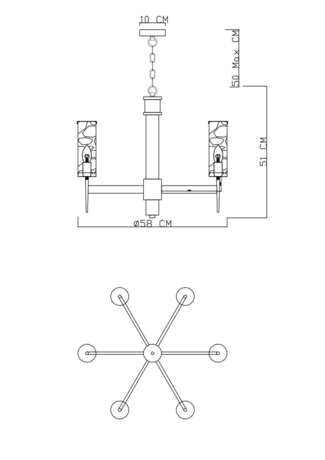 Люстра Divinare  SHAM 4505/17 LM-6 