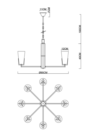 Люстра Divinare  SUBRA 4503/17 LM-8