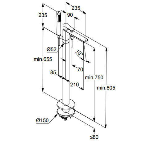 Смеситель KLUDI   ZENTA SL 485900565