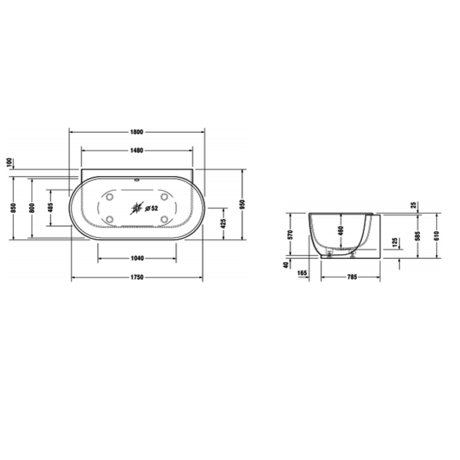 Ванна  Duravit   Luv 700433000000000