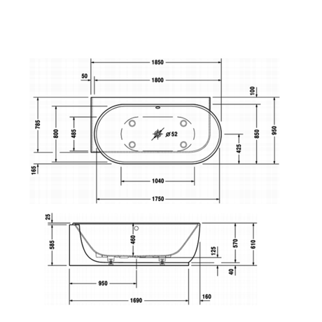 Ванна  Duravit   Luv 700431000000000