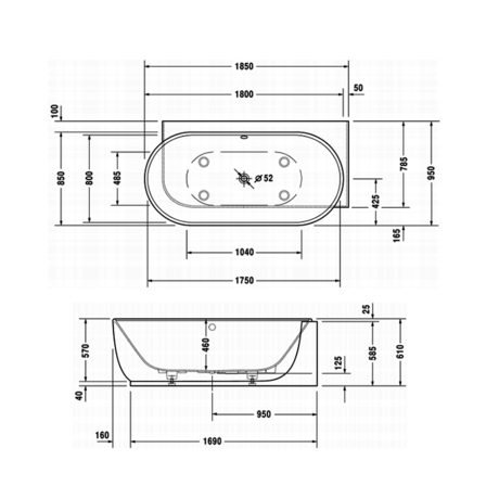 Ванна  Duravit  Luv 700432000000000