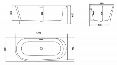 Ванна  BelBagno  BB410-1700-780-R