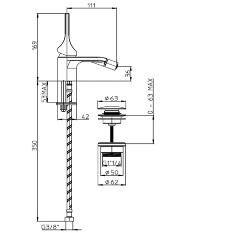 Смеситель Bossini  APICE E89601.073