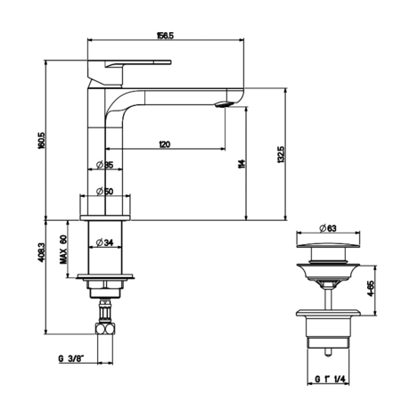 Смеситель Gattoni    H2Omix7000 7004070NO