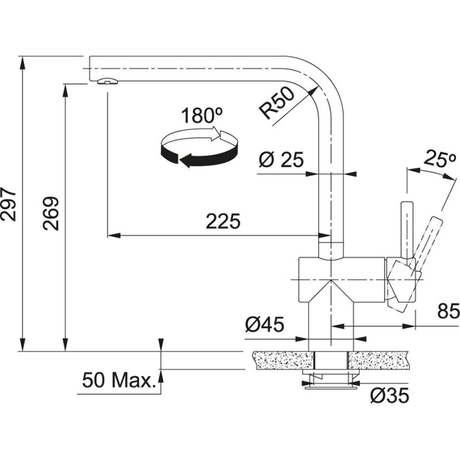 Смеситель для кухни Franke  Atlas Neo Sensor 115.0625.489 нержавеющая сталь