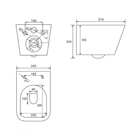 Унитаз Abber   Rechteck AC1200 