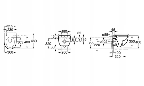 Унитаз Roca Meridian Rimless A34H242000  