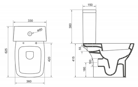 Унитаз BelBagno  LAGO BB128CP/BB128SC