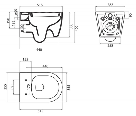 Унитаз BelBagno  MARINO BB105CHR/BB105SC