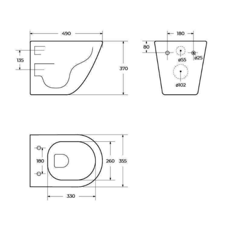 Унитаз BelBagno SFERA-R BB046CHR