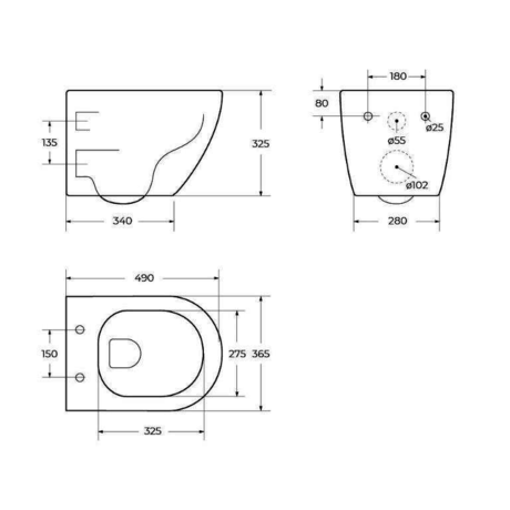 Унитаз BelBagno UNO BB3105CHR/SC