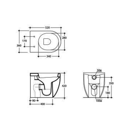 Унитаз KERASAN    Flo 311601 белый