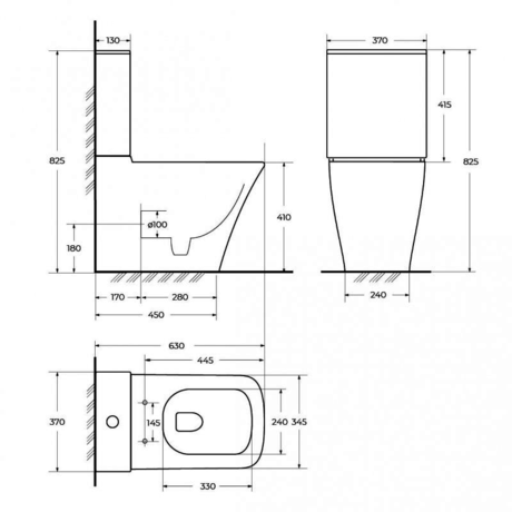 Унитаз BelBagno  MARMI BB052CPR/BB052SC