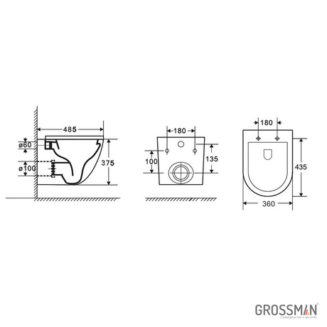 Унитаз Grossman   GR-4455BEMS 