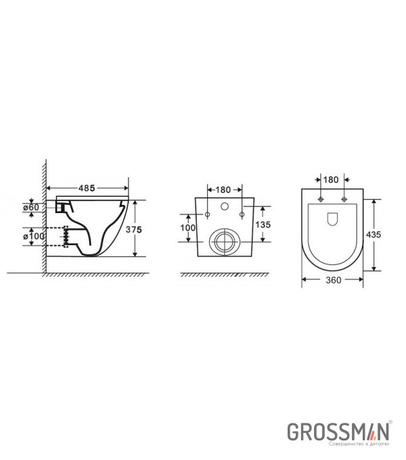 Унитаз Grossman   GR-4455OLMS  