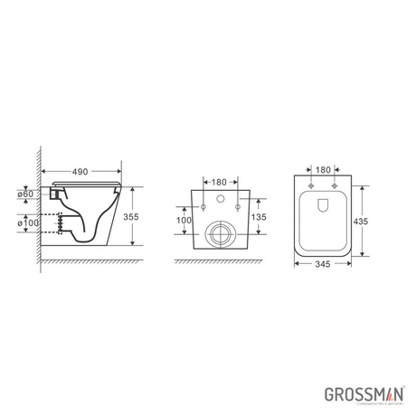 Унитаз Grossman   GR-4479SQ  