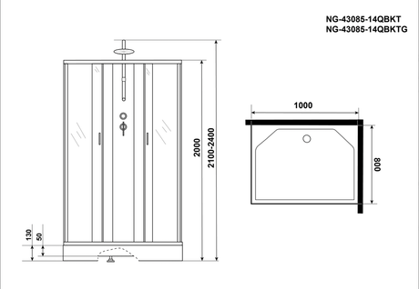 Душевая кабина Niagara   NG-43085-14QBKTG  