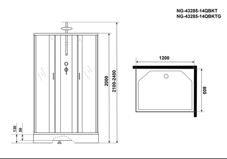 Душевая кабина Niagara   NG-43285-14QBKT  