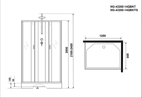 Душевая кабина Niagara   NG-43285-14QBKTG 