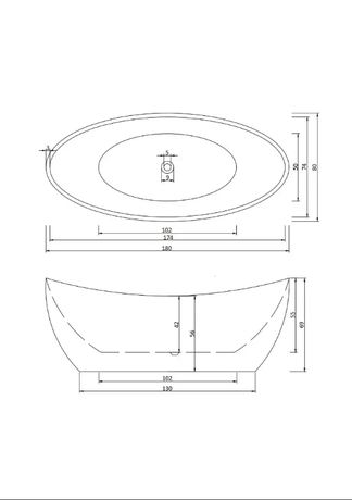 Ванна  Cerutti  NEMI180 CT10201