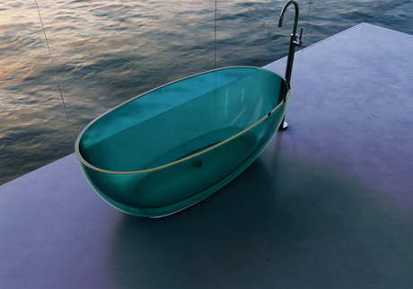 Ванна  Abber    Kristall AT9703Aquamarin бирюзовая