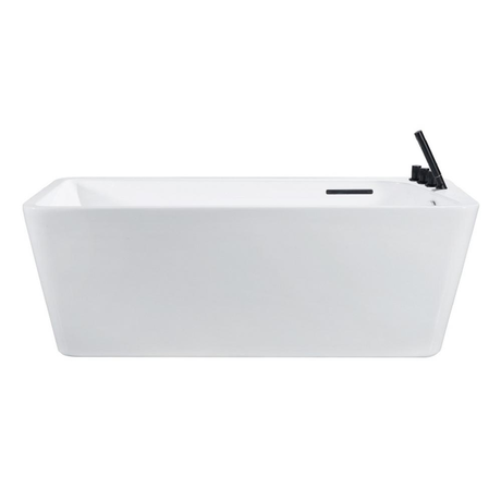 Ванна  Orans BT-NL609BR WHITE, черный смеситель (1700x800x630)