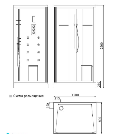 Душевая кабина Edelform EF-4051T