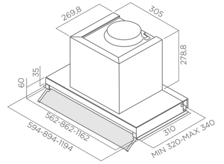 Вытяжка кухонная Elica BOX IN PLUS IXGL/A/60