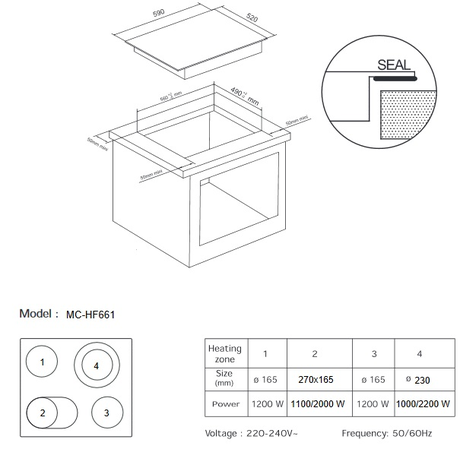 Варочная панель Midea  MC-HF661